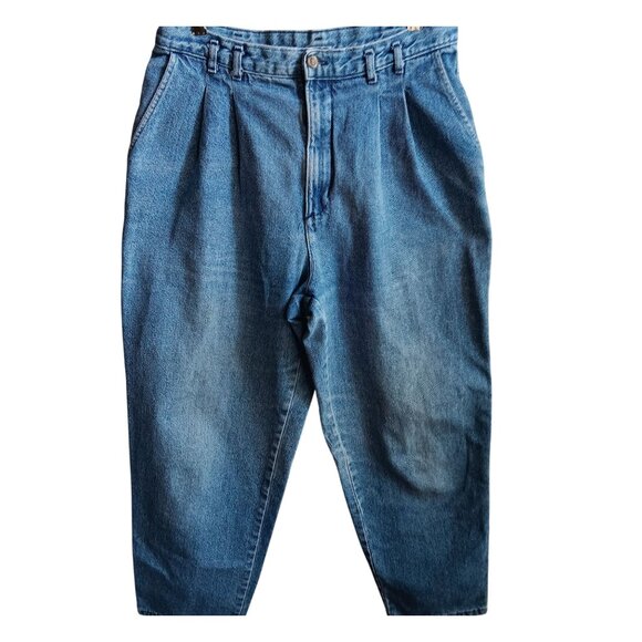 Vtg 90s Levis Women's Jeans Dockers Acid Wash Relaxed Fit High Rise Mom 16 33x30 - Picture 1 of 6